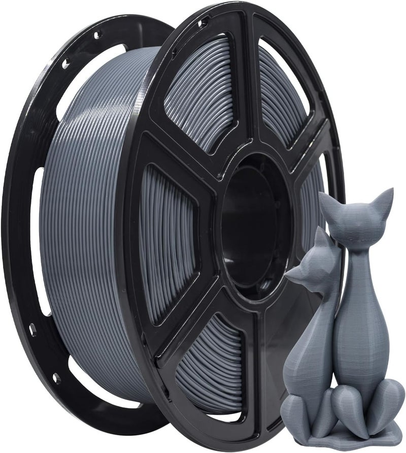 FLASHFORGE PLA Filament 1.75mm, 3D Printer Filament 1kg (2.2lbs) Spool, Dimensional Accuracy +/- 0.02mm, 3D Printing Filament Easy to Use and Fits for Most FDM 3D Printers (Grey) - Image 1